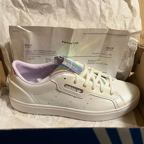 Womens Adidas iridescent superstar shoes - Picture 3 of 9